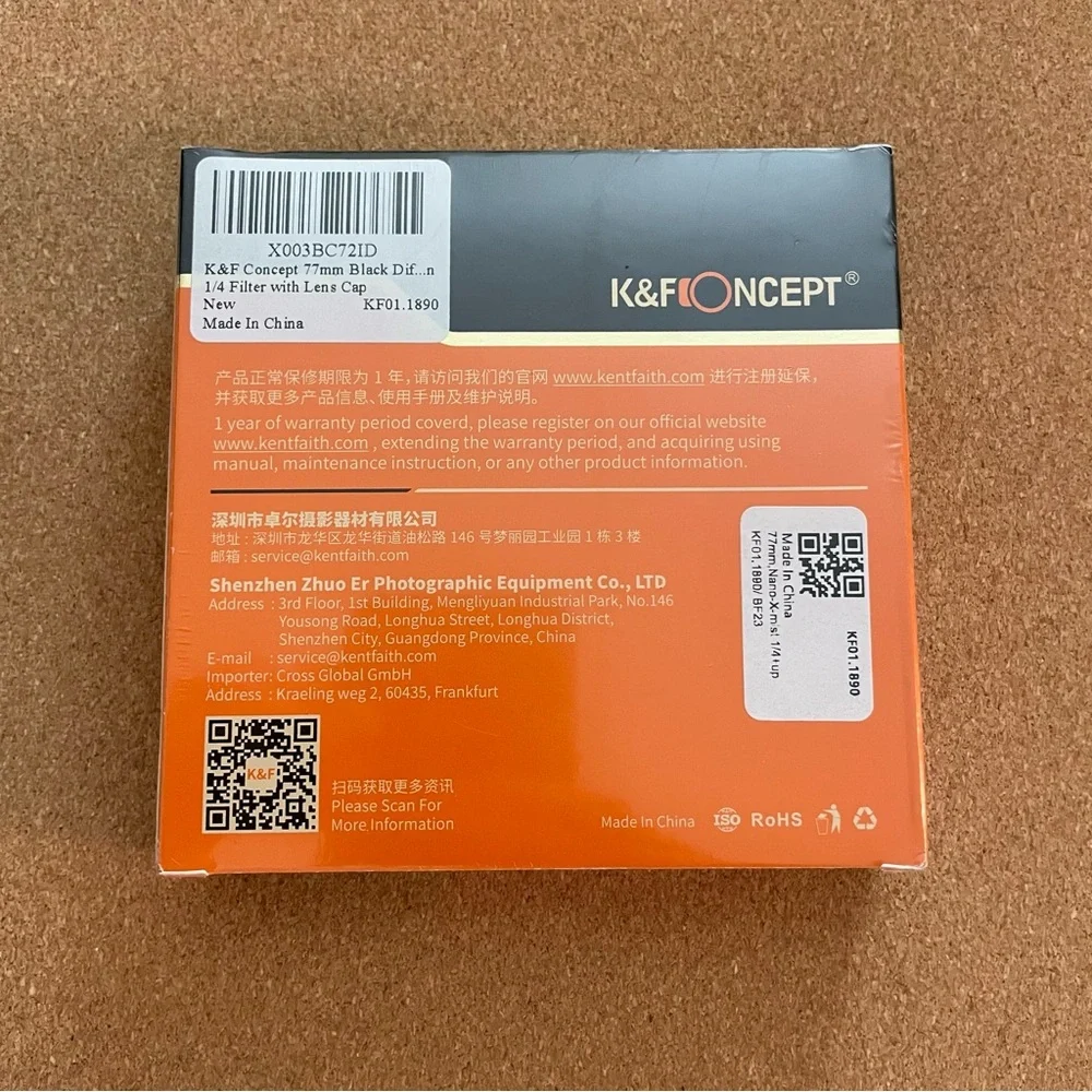 K&F Concept Nano Series Filter NWT